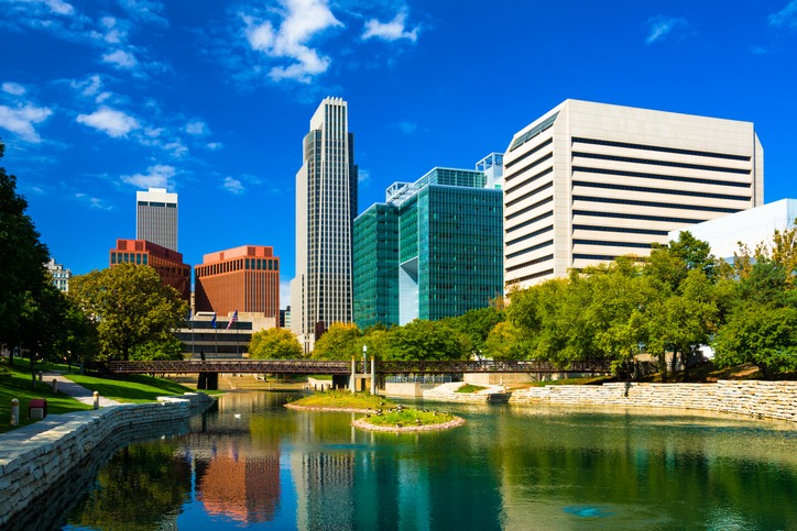 Omaha Skyline with Gene Leahy Mall